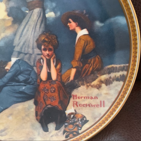 Norman Rockwell Waiting on the Shore Limited Edition Collector’s Plate - Picture 3 of 5